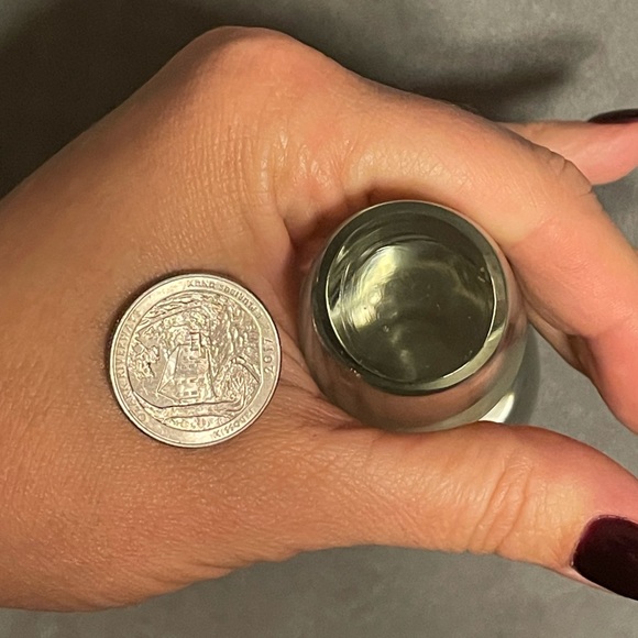 Elegant Vintage Glass Stopper / Bottle Topper - 1” diameter - Picture 3 of 4